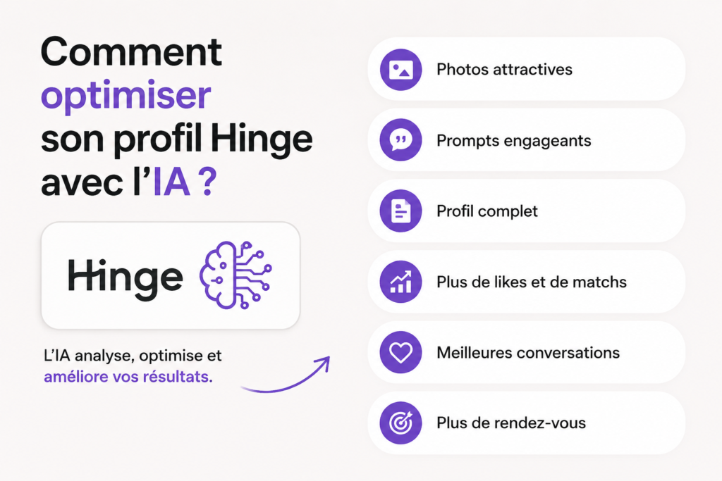 Comment optimiser son profil Hinge avec l'IA pour obtenir plus de likes et de matchs