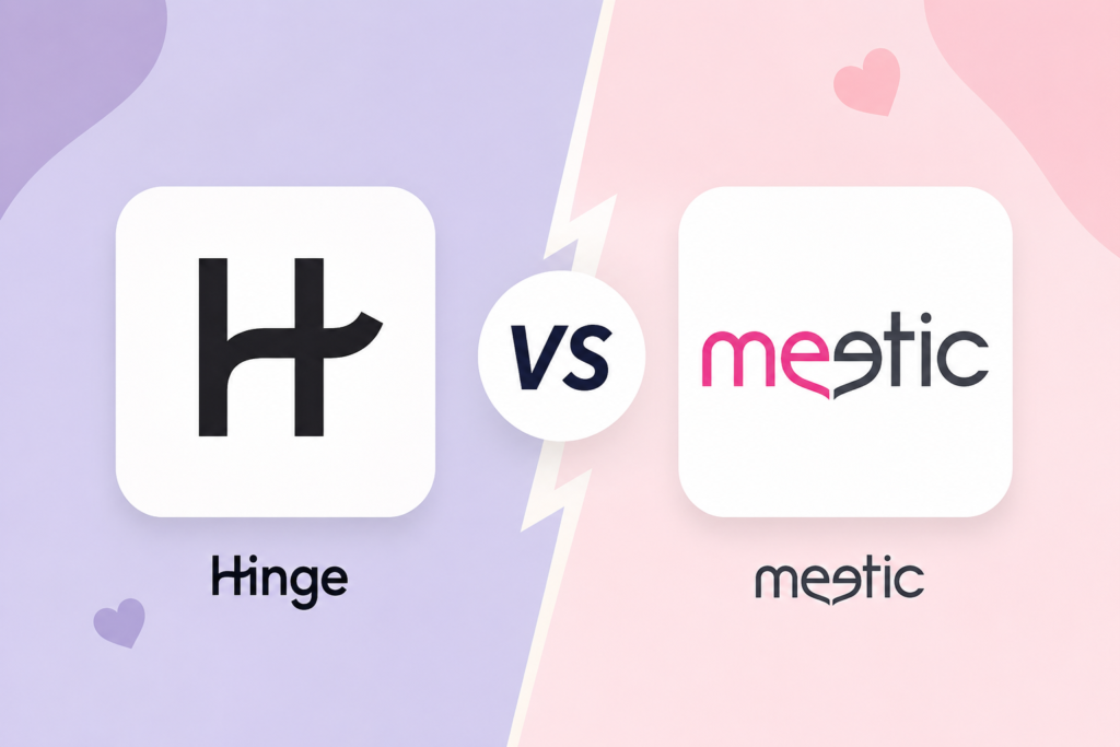 Comparatif entre Hinge et Meetic pour choisir la meilleure application de rencontre selon ses objectifs.