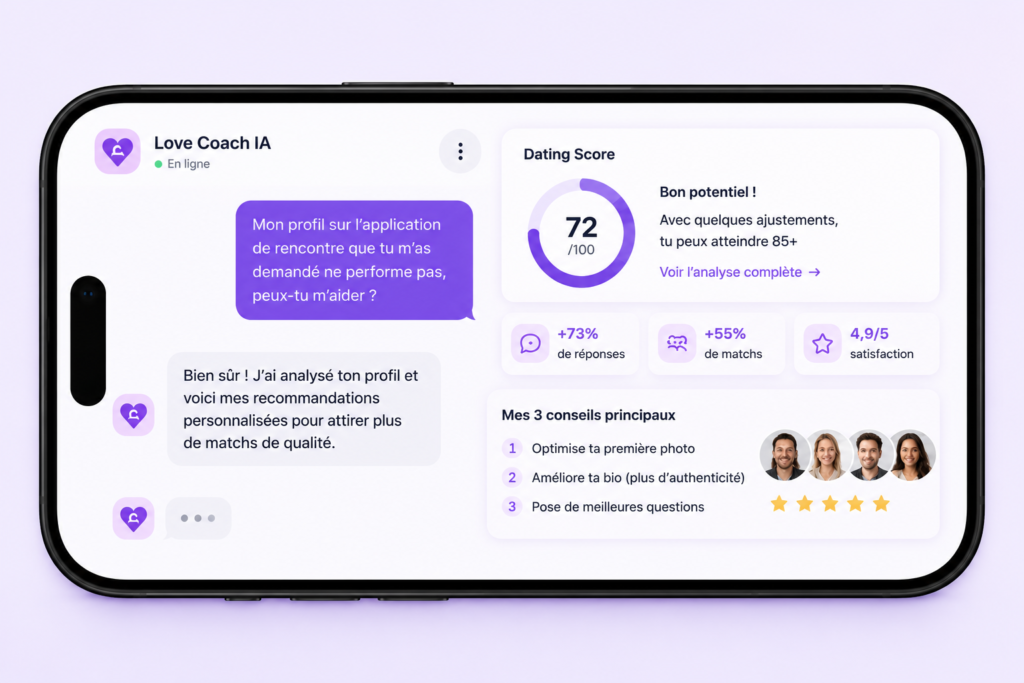 Love Coach IA HelpMe2Match – Analyse du Dating Score